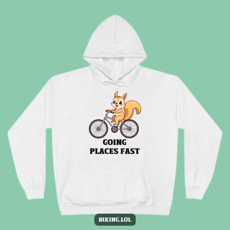 Funny Playful Squirrel Bike Hoodie: Cozy Adventures and Humor