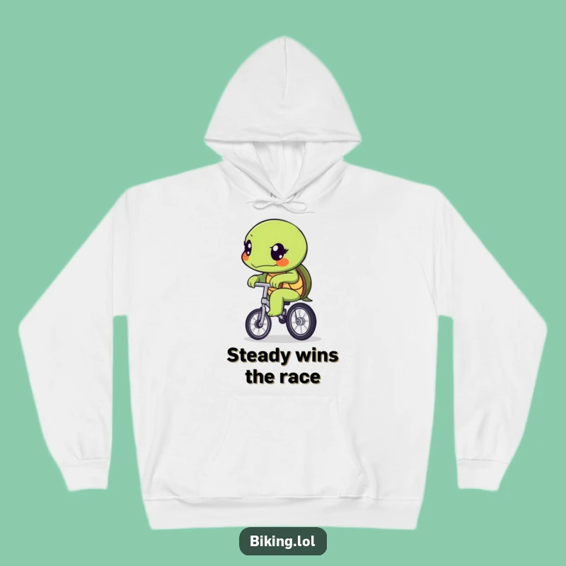 Funny Turtle Unicycle Hoodie: Cozy & Determined Slow & Steady Gift