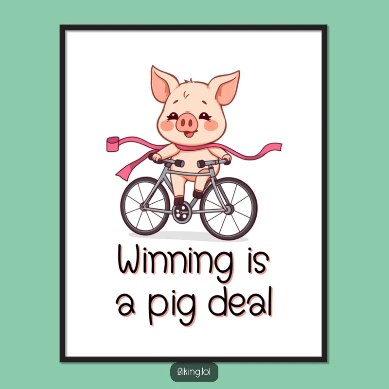 Free Printable Wall Art: Funny Pig Race Art Downloadable