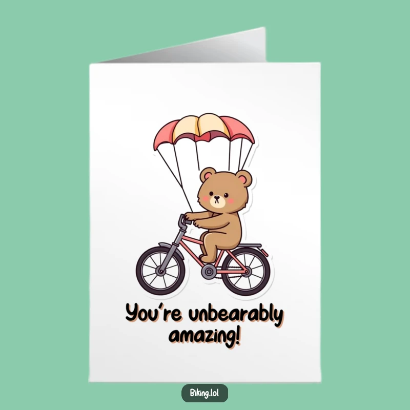 Free Printable Congrats Card: Bear's Bold Descent, Perfect Downloadable Gift