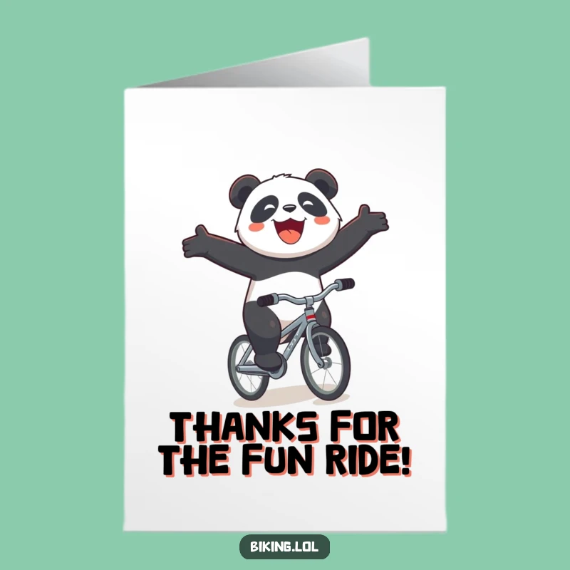 Free Printable Thank You Card: Panda's Joyful Thanks!