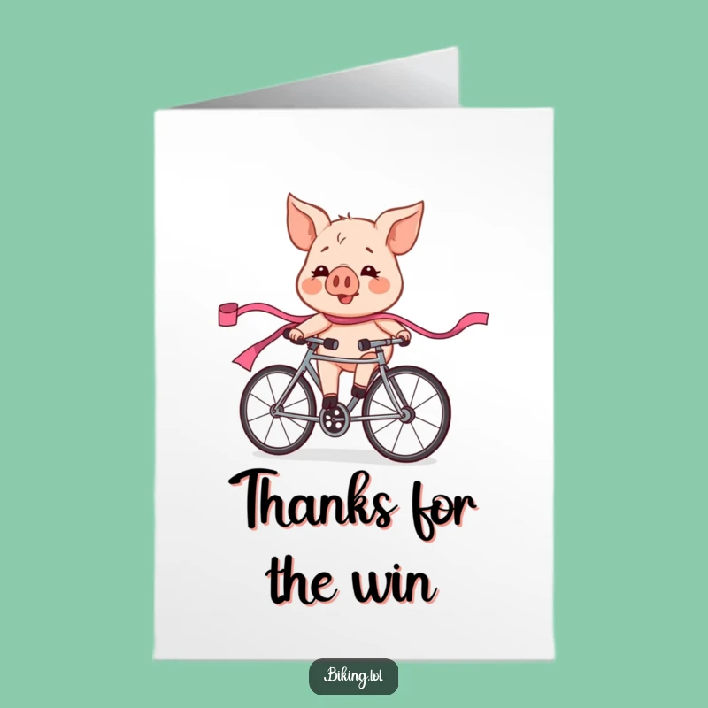 Free Printable Thank You Card: Pig's Thanks! Funny Downloadable