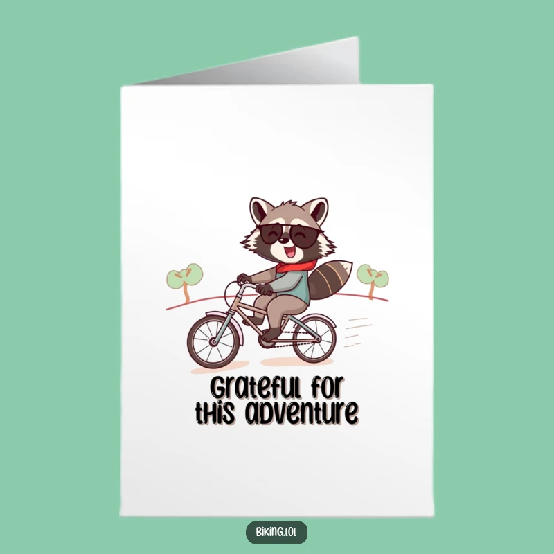 Free Printable Thank You Card: Raccoon's Swift Thanks, Sweet Downloadable Gift