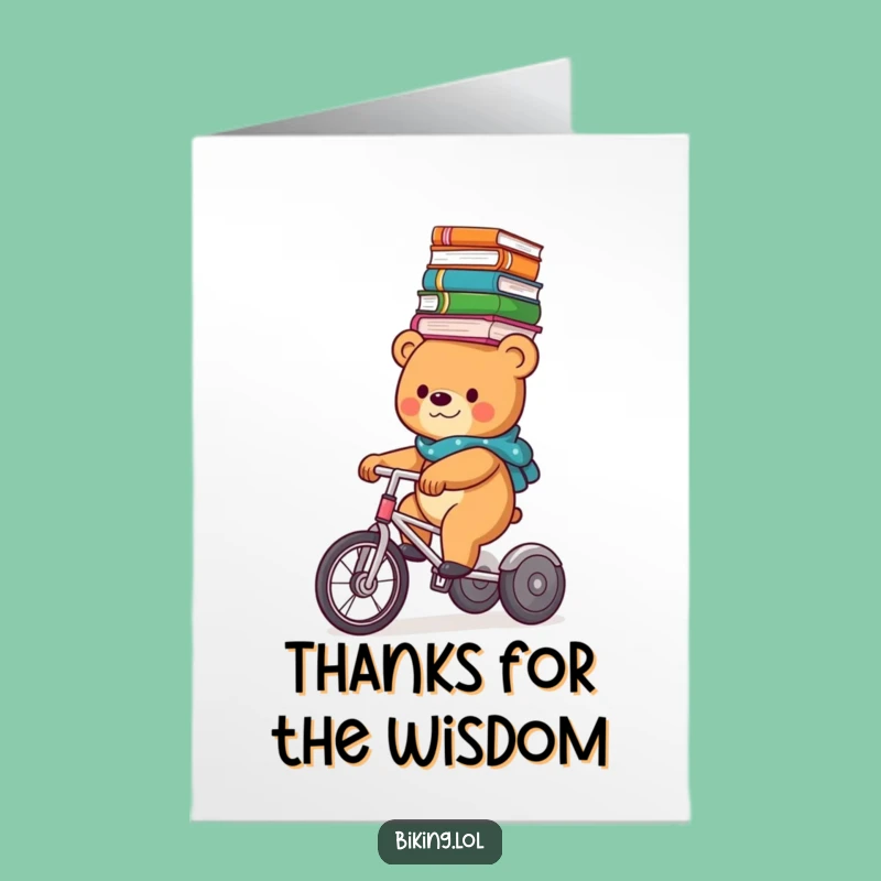 Free Printable Thank You Card: Brainy Bear Thanks! Funny Downloadable