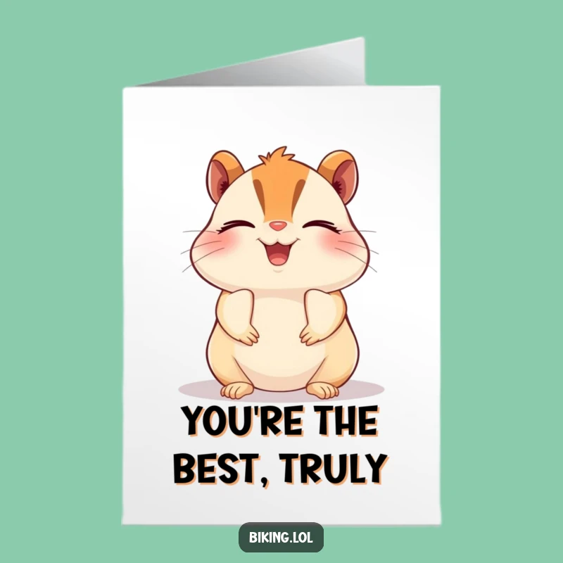 Free Printable Thank You Card: Chipmunk's Gratitude Bliss, Sweet Downloadable Gift