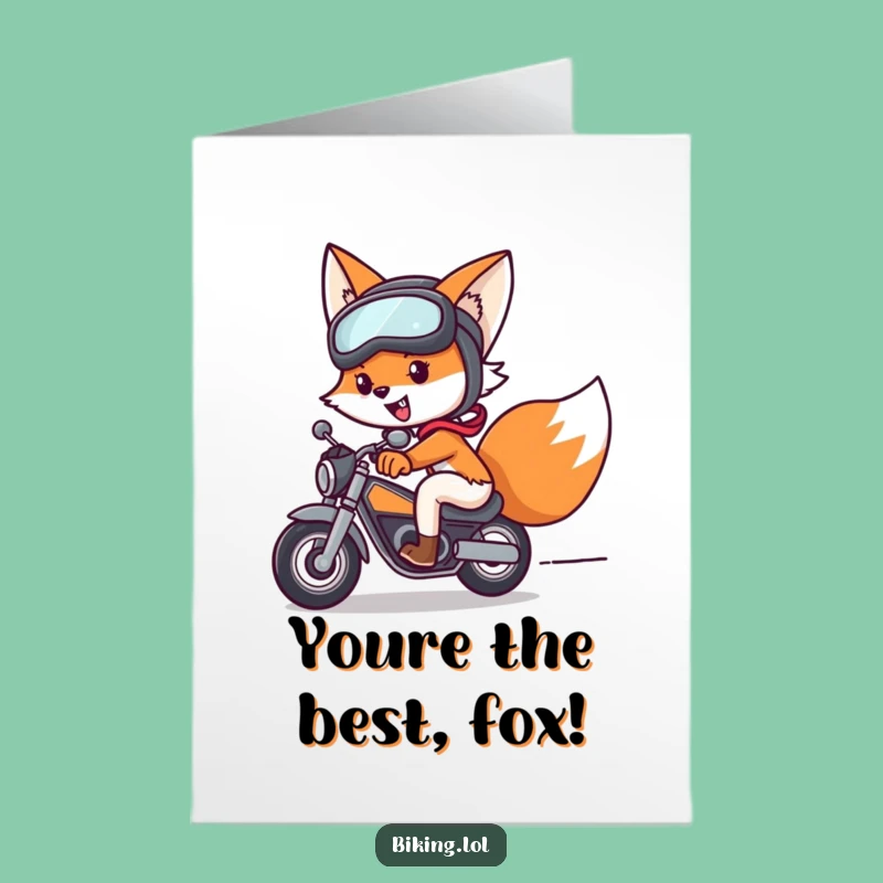 Free Printable Thank You Card: Fox's Fast Bike Ride, Downloadable & DIY