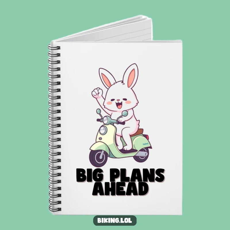 Funny Bunny Scooter Notebook: Jot Down Your Victories!