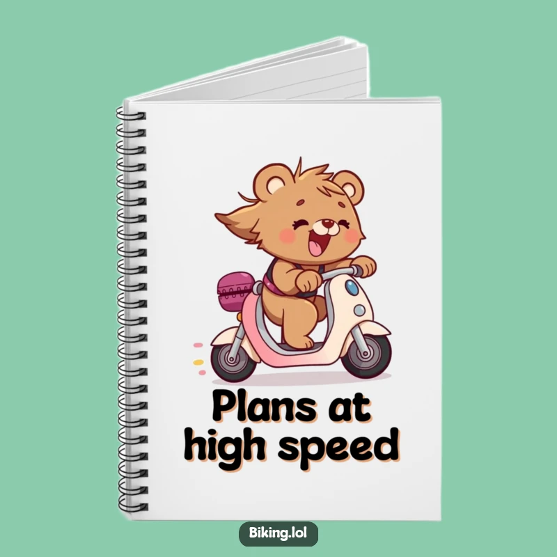 Funny Bear Cub Scooter Notebook: Jot Down Adventures, Useful Funny Gift for Students