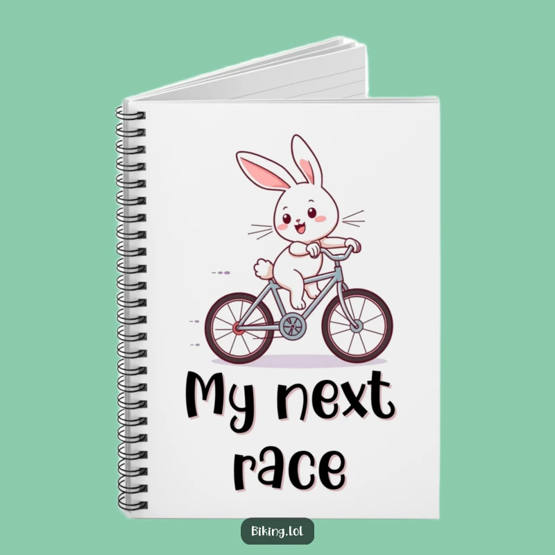 Funny Bunny Bicycle Notebook: Joyful Rabbit's Ideas - Creative Funny Gift Journal