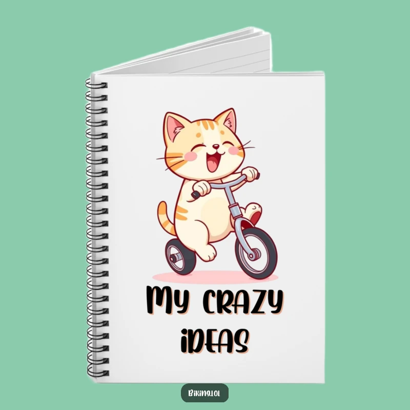 Funny Cat Unicycle Notebook: Energetic Balance & Ideas