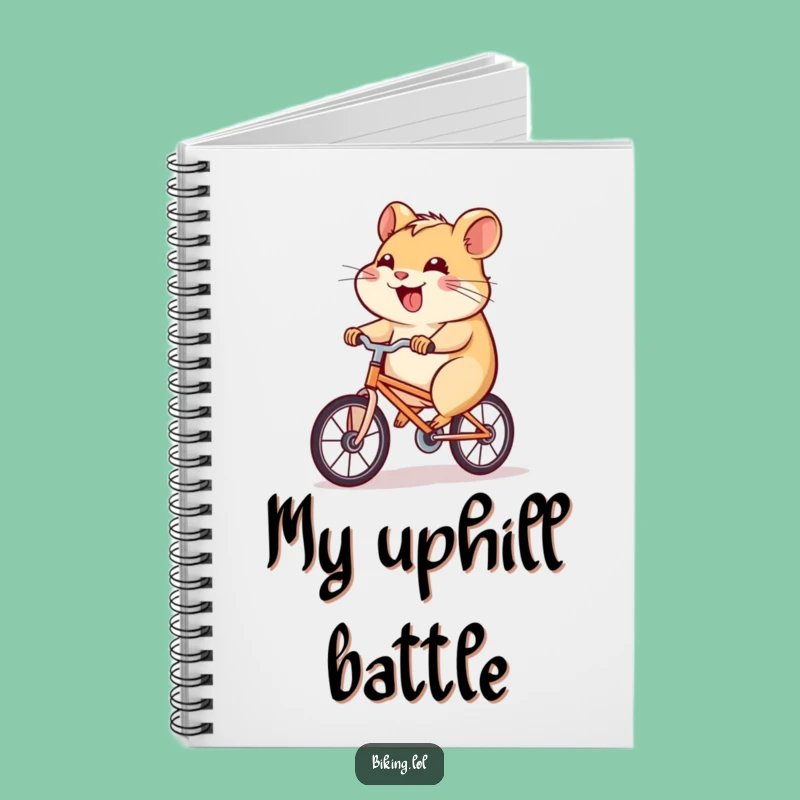 Funny Hamster Bicycle Notebook: Journal Your Goals, Hilarious Determined Gift