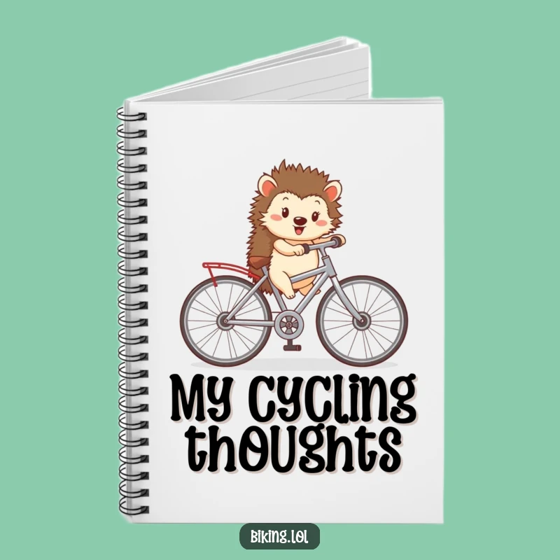 Funny Hedgehog Bicycle Notebook: Jot Down Adventures with Charm, Gift