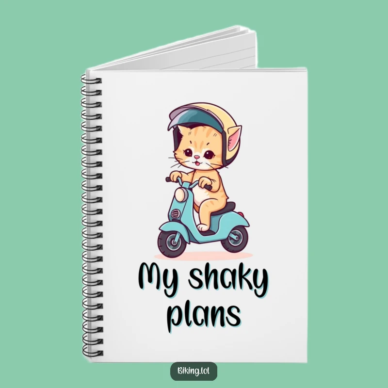 Funny Kitten Scooter Notebook: Wobbly Rider's Notes - Creative Funny Gift Journal