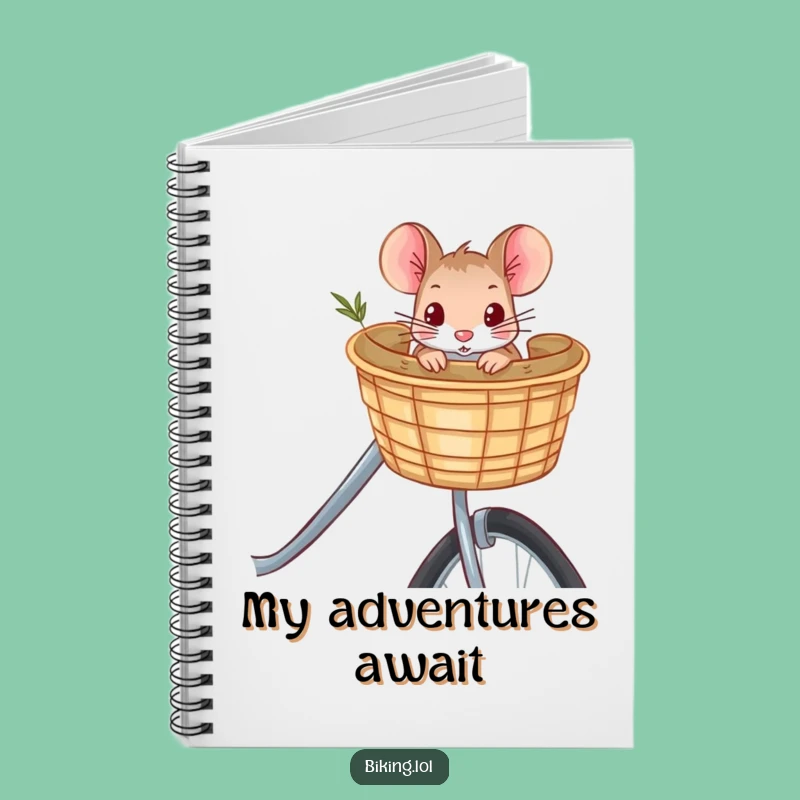 Funny Mouse Bicycle Notebook: Jot Down Ideas with Humor, Great Gift