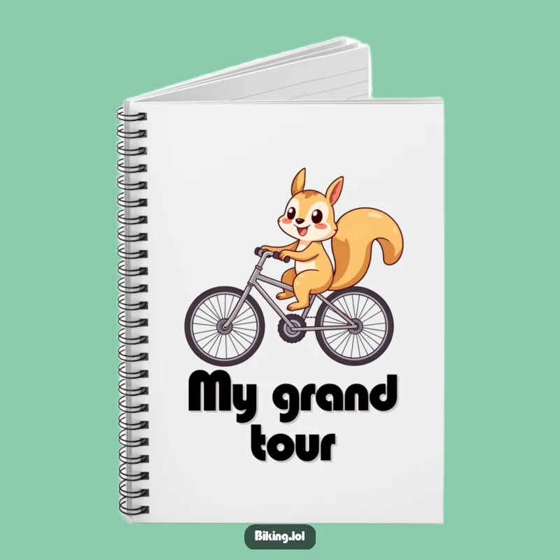 Funny Playful Squirrel Bike Notebook: Jot Down Your Adventures