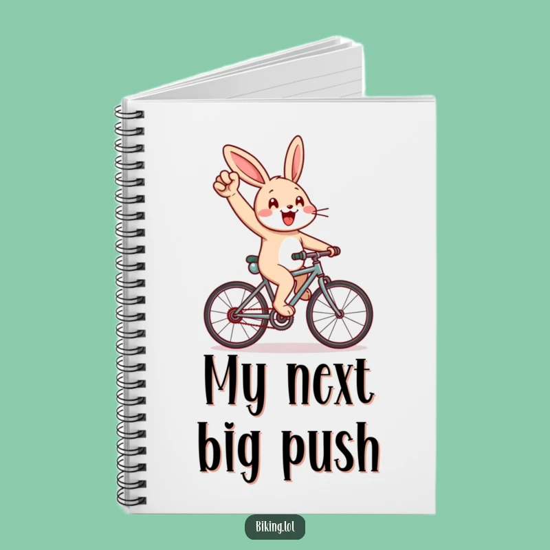 Funny Rabbit Bicycle Notebook: Cheerful Climber's Journal Gift
