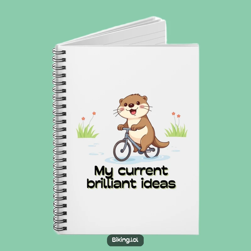Funny Otter Bicycle Notebook: Capture Your Joyful Thoughts