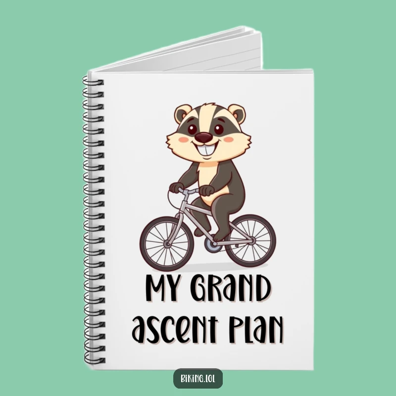 Funny Badger Cycling Notebook: Jot Down Ideas with Hilarious Determination