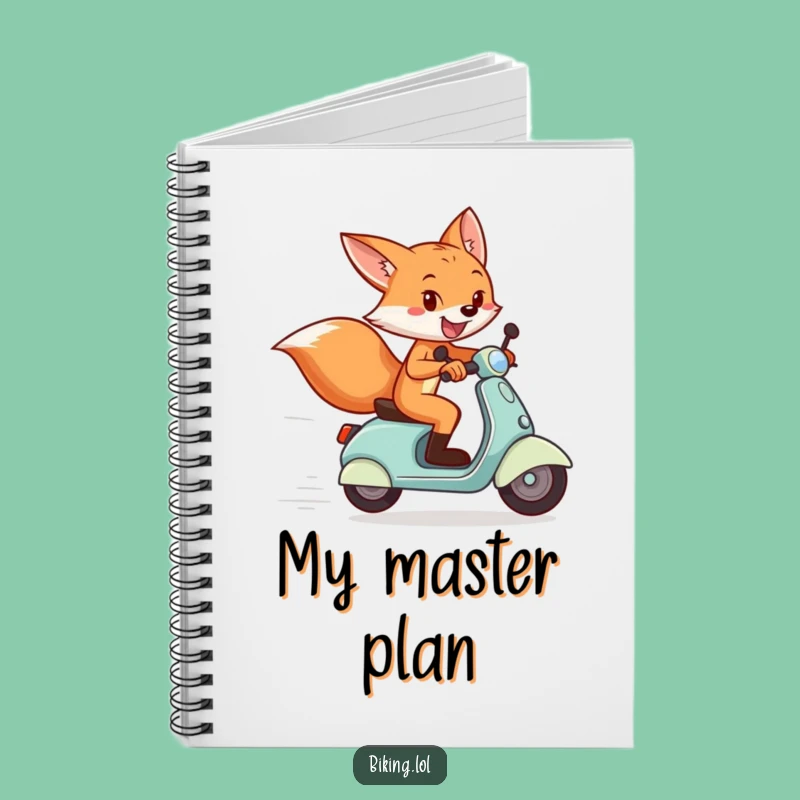 Funny Fox Scooter Notebook: Playful Racer's Journal Gift