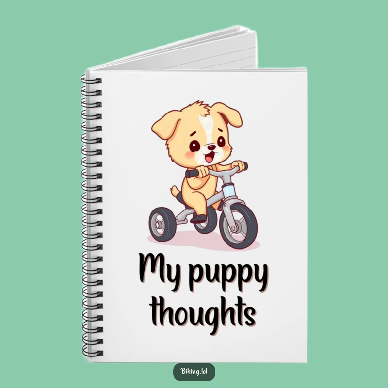 Funny Puppy Tricycle Notebook: Jot Down Your Efforts, Useful Funny Gift