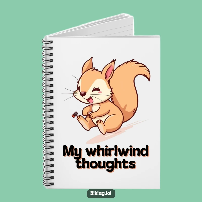 Funny Squirrel Bicycle Notebook: Jot Down Zippy Ideas