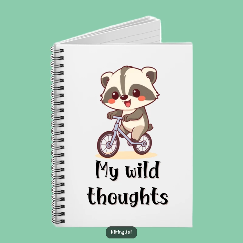 Funny Badger Unicycle Notebook: Happy Thoughts Journal Gift