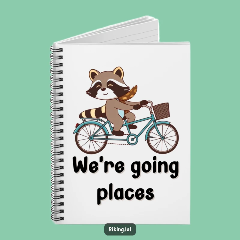 Funny Raccoon Tandem Bike Notebook - Hilarious Journal for Jotting Down Funny Ideas