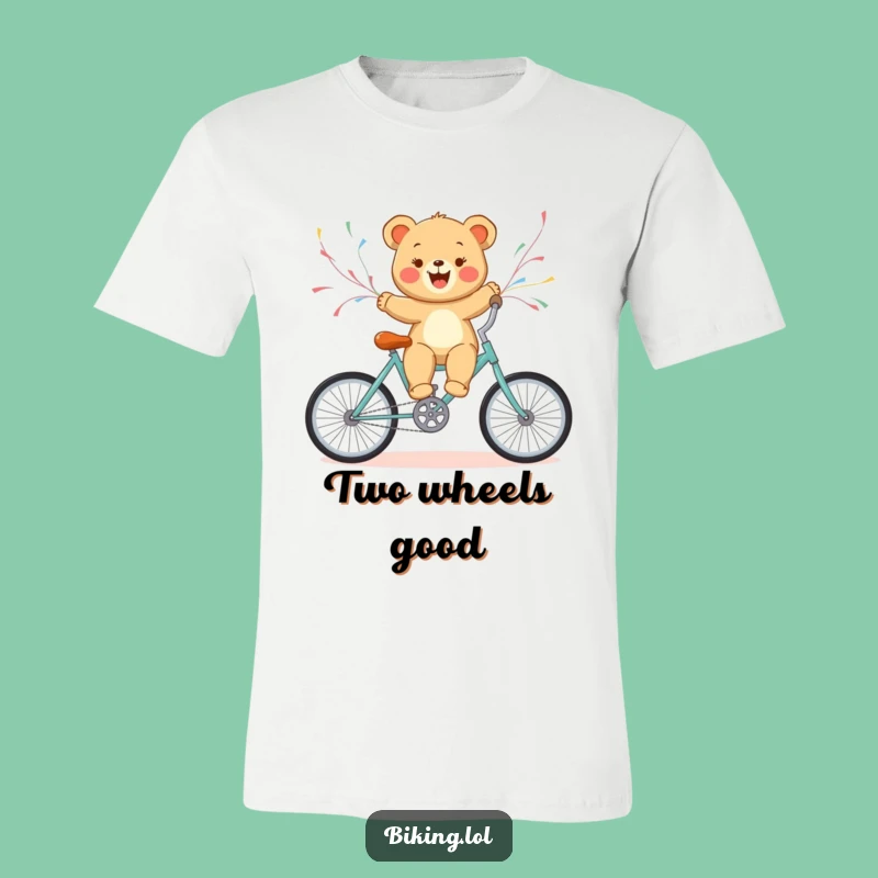 Funny Bear Cub Bicycle T-Shirt - Express Your Joyful Ride with this Cute Tee Gift