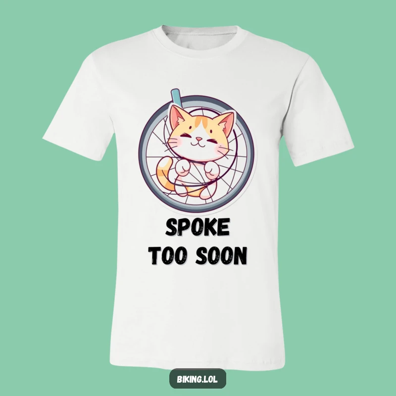 Funny Cat Bicycle Spokes T-Shirt: Hilarious Gift for Mixed-Up Feline Fans!
