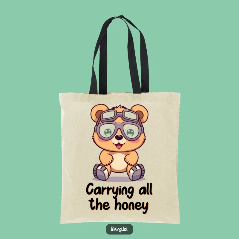 Funny Bear Effort Tote Bag - Practical & Hilarious Cycling Companion!
