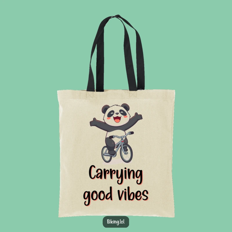 Funny Panda Bicycle Tote Bag - Durable Joyous Downhill Bag