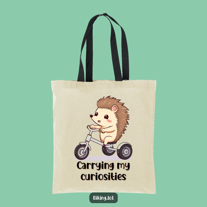 Funny Hedgehog Tricycle Tote Bag - Carry Your Excitement and Gifts