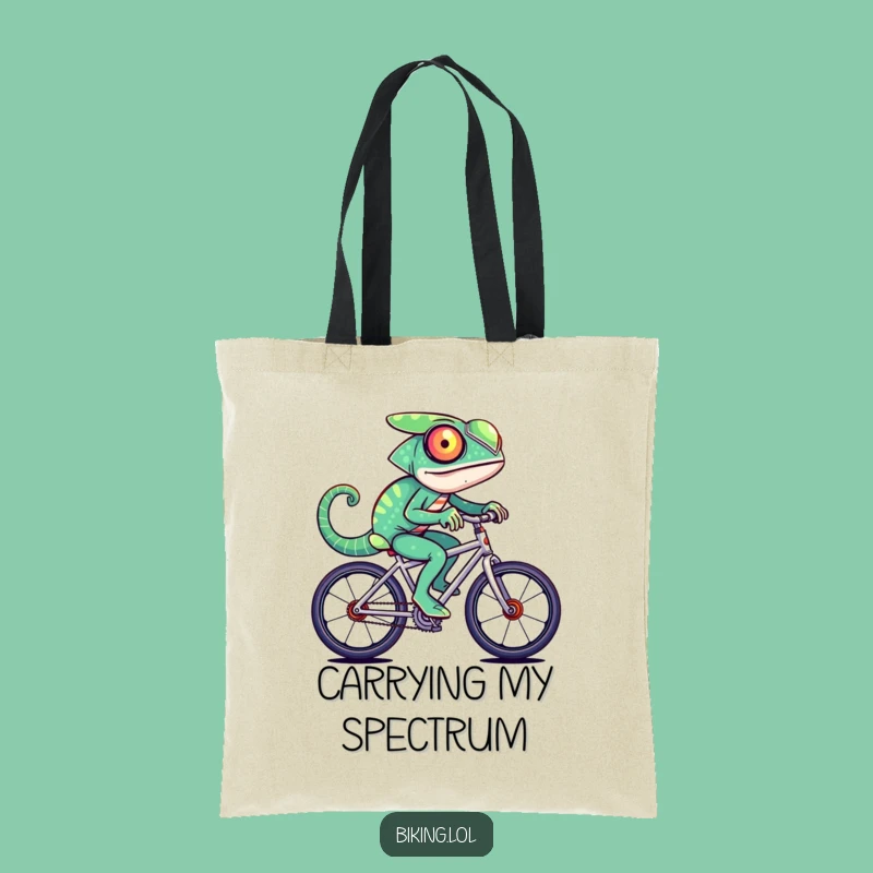 Funny Chameleon Bike Tote Bag: Speed Color Change Accessory