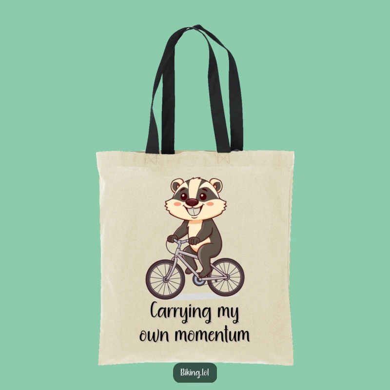 Funny Badger Cycling Tote Bag: Carry Your Essentials with Hilarious Grit