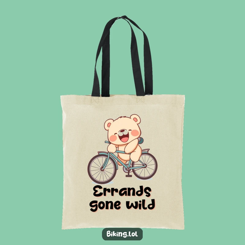 Funny Bear Cub Tote Bag: Silly Ride - Chic & Hilarious Accessory, Ideal Funny Gift