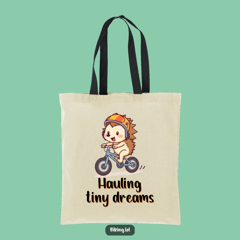 Funny Hedgehog Bike Tote Bag - Chic & Hilarious Cycling Accessory!